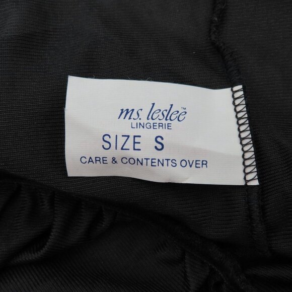 VTG Ms Leslee Small Black Lace Trim Spaghetti Strap Front Tie Playsuit One Piece - Picture 7 of 10